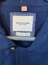 Denim Flower Half Sleeves Shirt